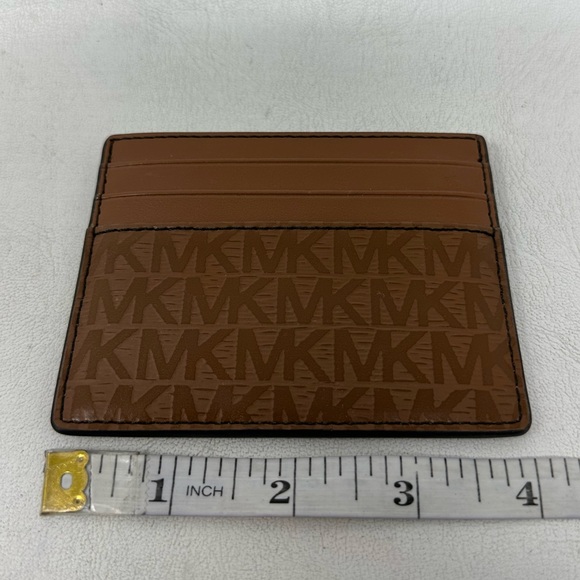 Michael Kors Logo Leather Card Case, Men's Size OS - Brown - Picture 4 of 6